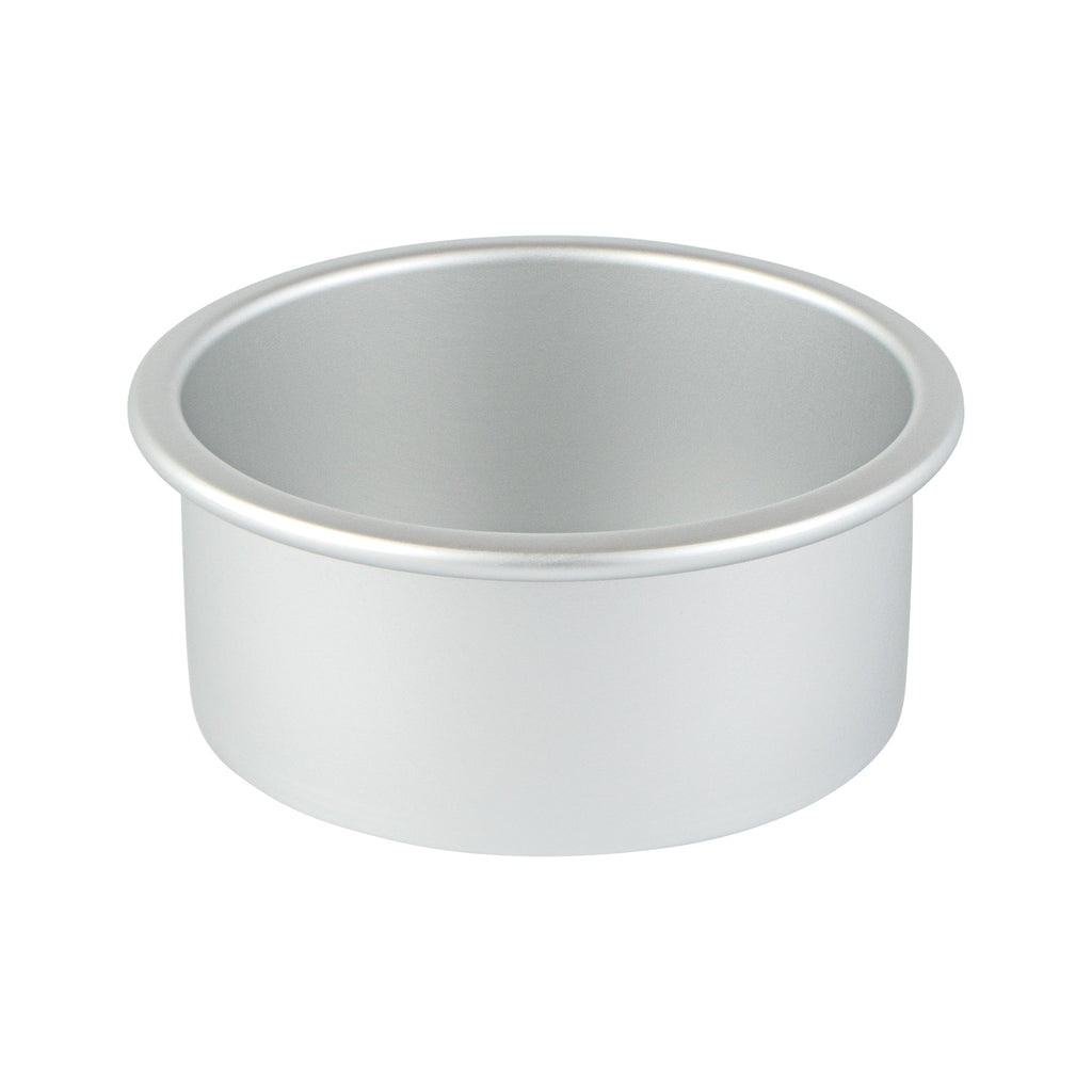 Met Lux Round Aluminum Straight-Sided Cake Pan - 4" x 4" x 2" - 1 count box