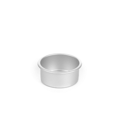 Met Lux Round Aluminum Straight-Sided Cake Pan - 4" x 4" x 2" - 12 count box