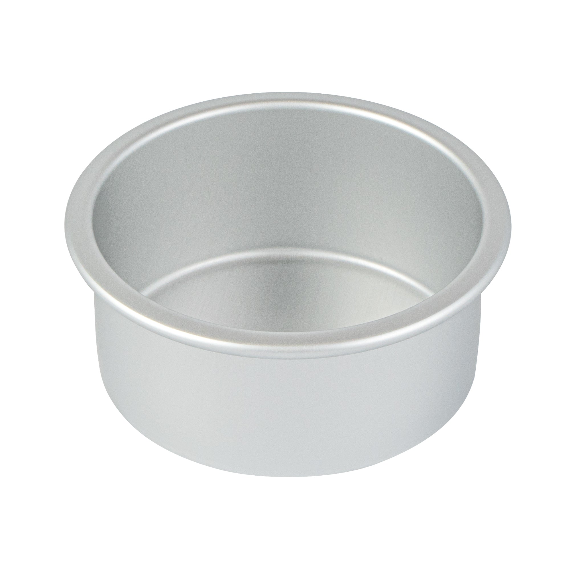 Met Lux Round Aluminum Straight-Sided Cake Pan - 4" x 4" x 2" - 12 count box