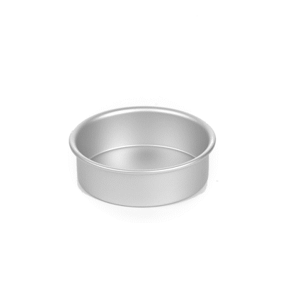 Met Lux Round Aluminum Straight-Sided Cake Pan - 6" x 6" x 2" - 12 count box