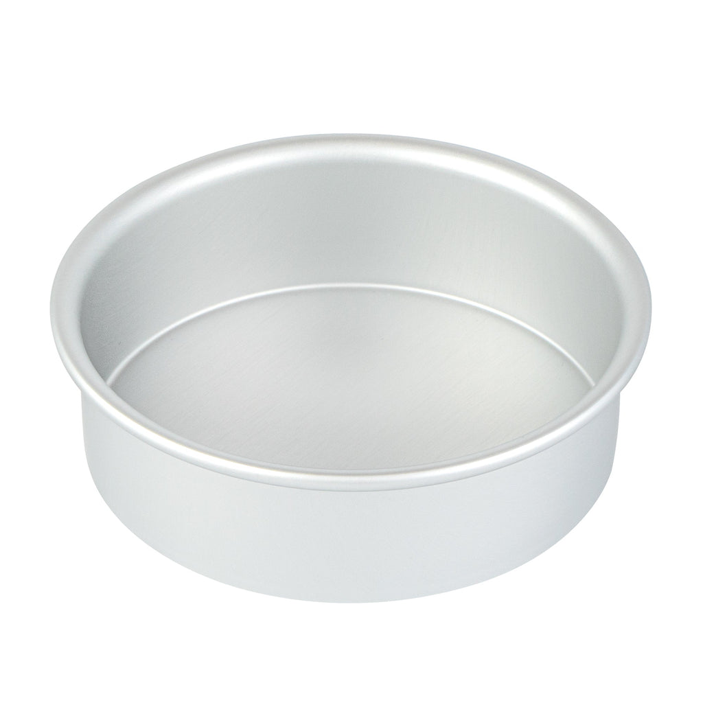 Met Lux Round Aluminum Straight-Sided Cake Pan - 6" x 6" x 2" - 12 count box