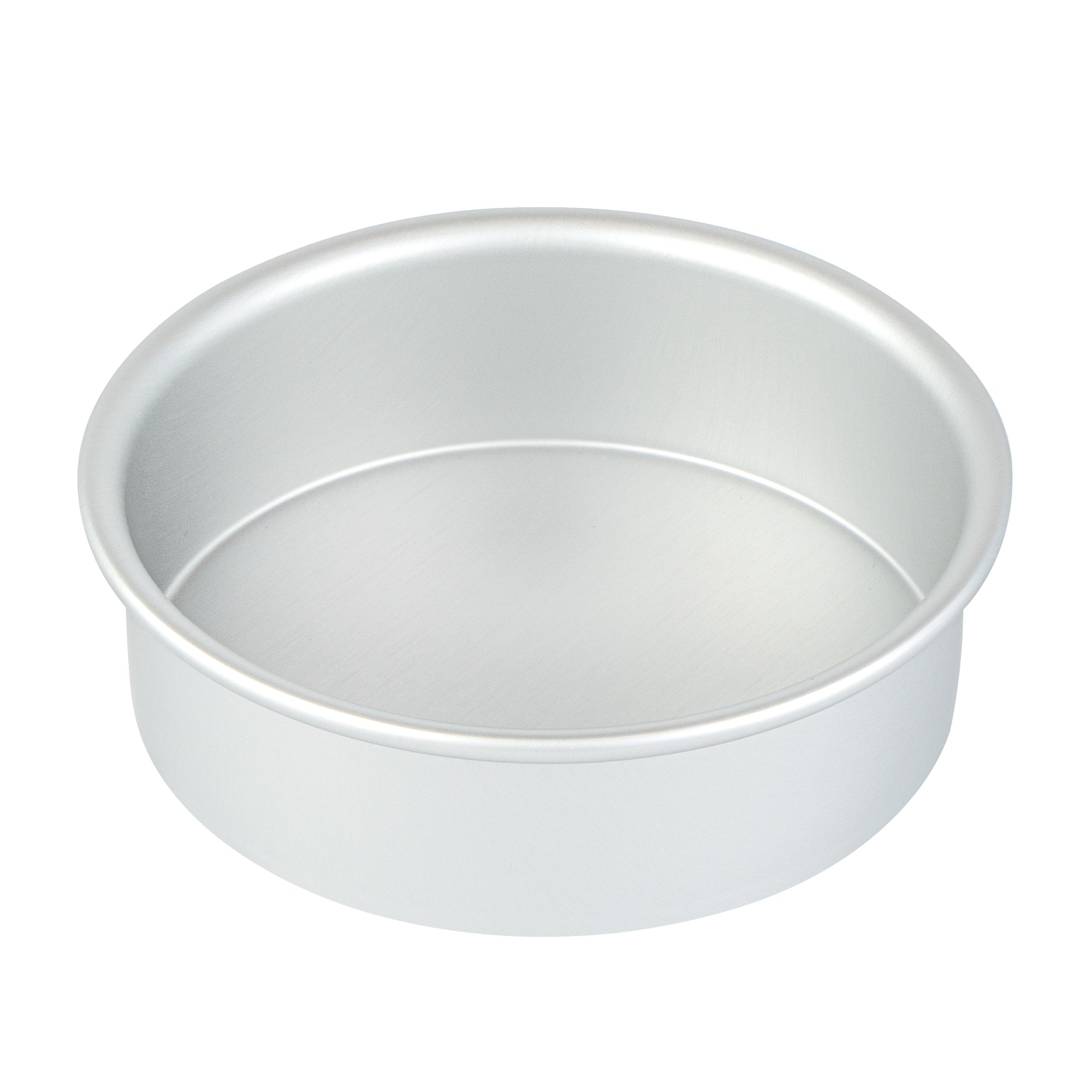Met Lux Round Aluminum Straight-Sided Cake Pan - 6" x 6" x 2" - 12 count box