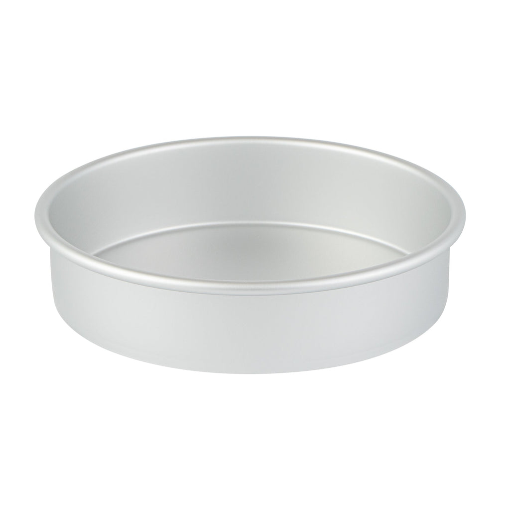 Met Lux Round Aluminum Straight-Sided Cake Pan - 8" x 8" x 2" - 1 count box