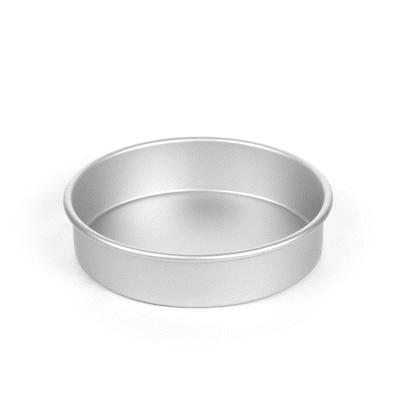 Met Lux Round Aluminum Straight-Sided Cake Pan - 8" x 8" x 2" - 1 count box