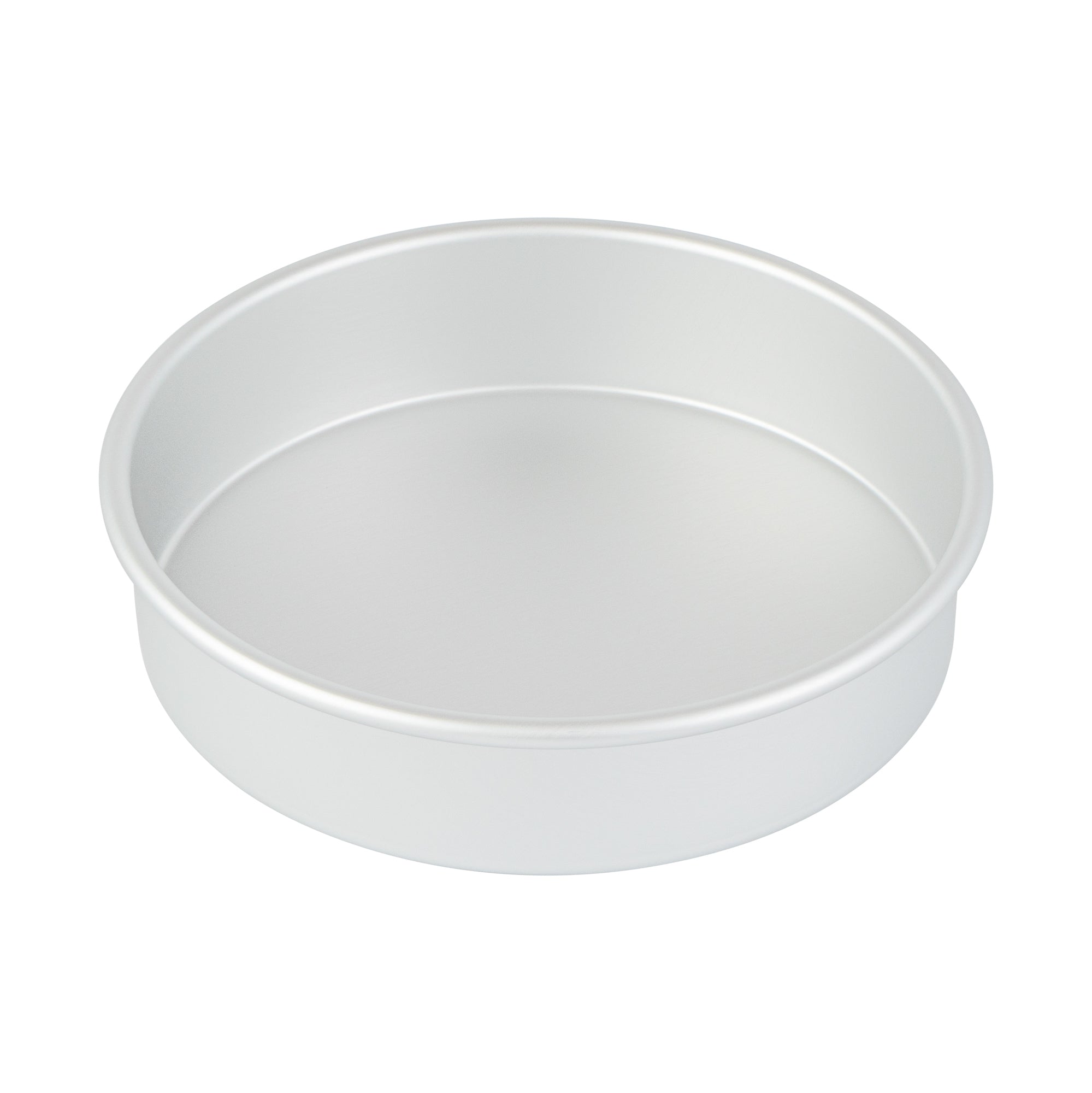 Met Lux Round Aluminum Straight-Sided Cake Pan - 8" x 8" x 2" - 1 count box