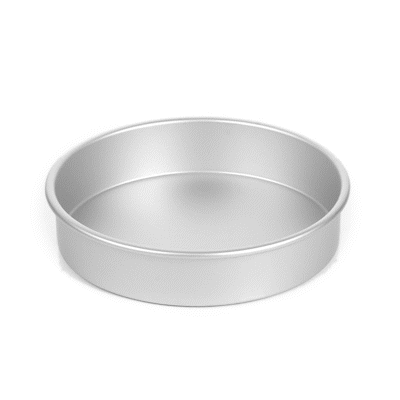 Met Lux Round Aluminum Straight-Sided Cake Pan - 9" x 9" x 2" - 1 count box