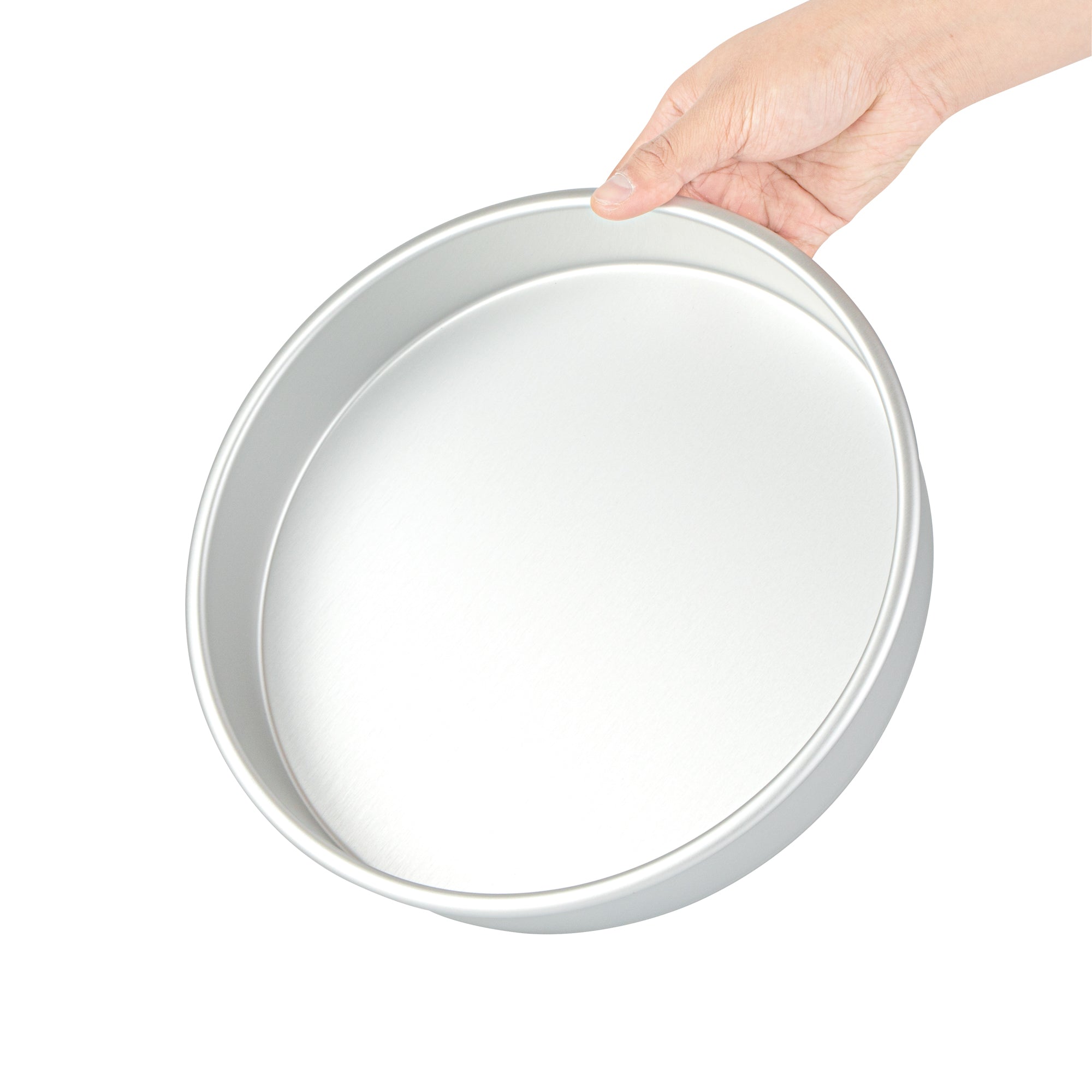 Met Lux Round Aluminum Straight-Sided Cake Pan - 10" x 10" x 2" - 1 count box