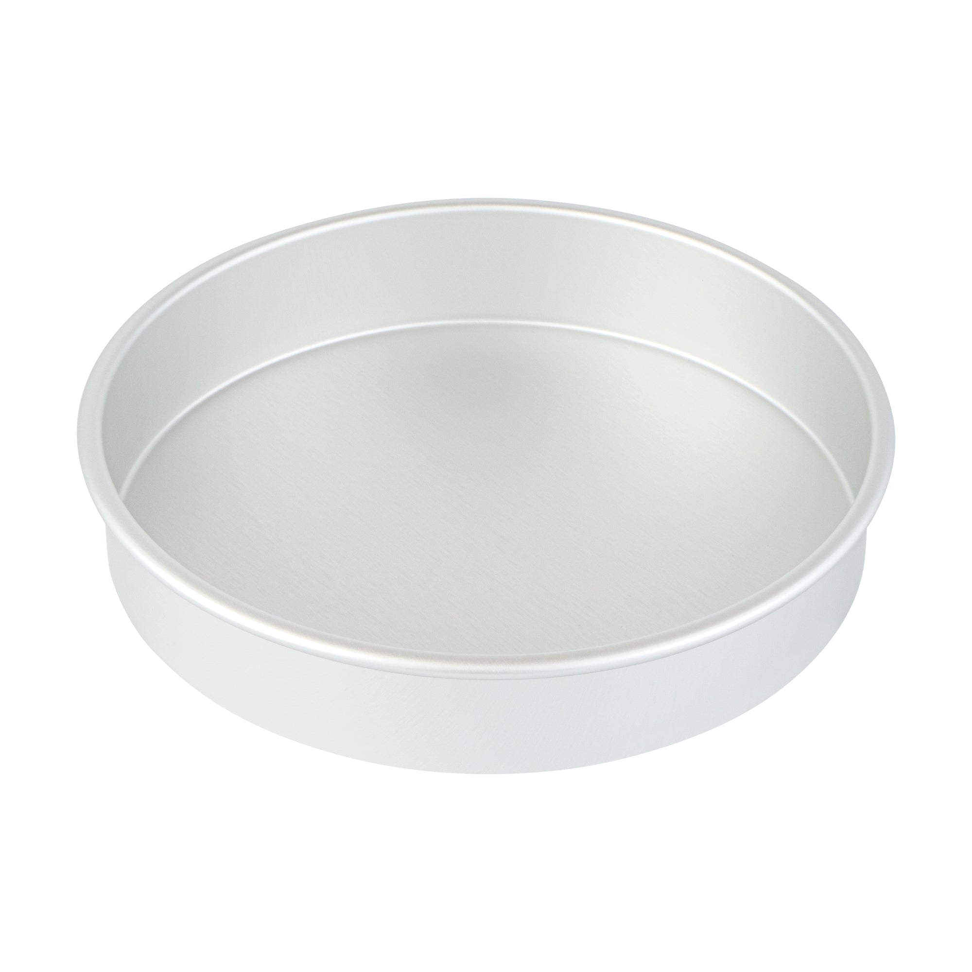 Met Lux Round Aluminum Straight-Sided Cake Pan - 10" x 10" x 2" - 12 count box