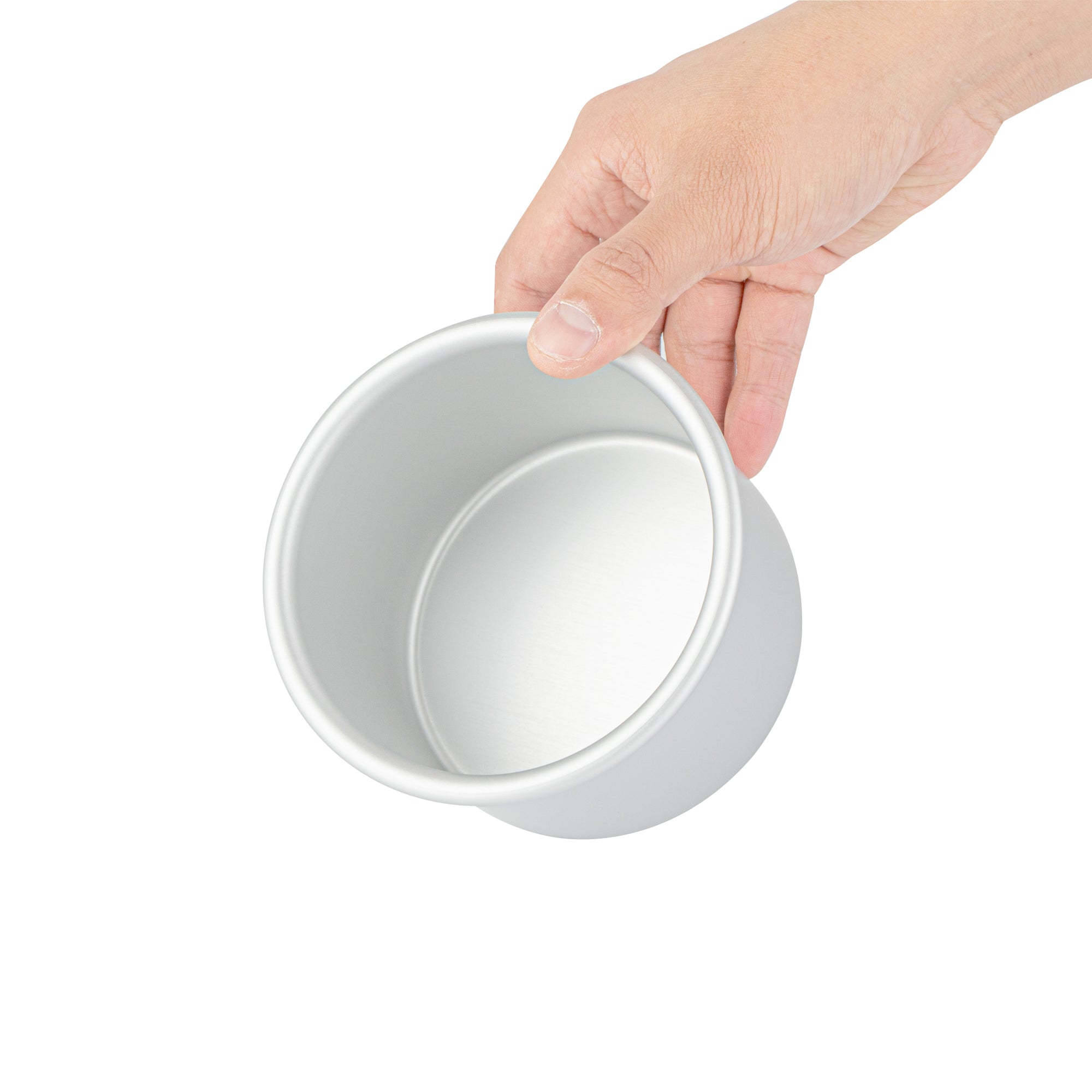 Met Lux Round Aluminum Straight-Sided Cake Pan - 4" x 4" x 3" - 12 count box