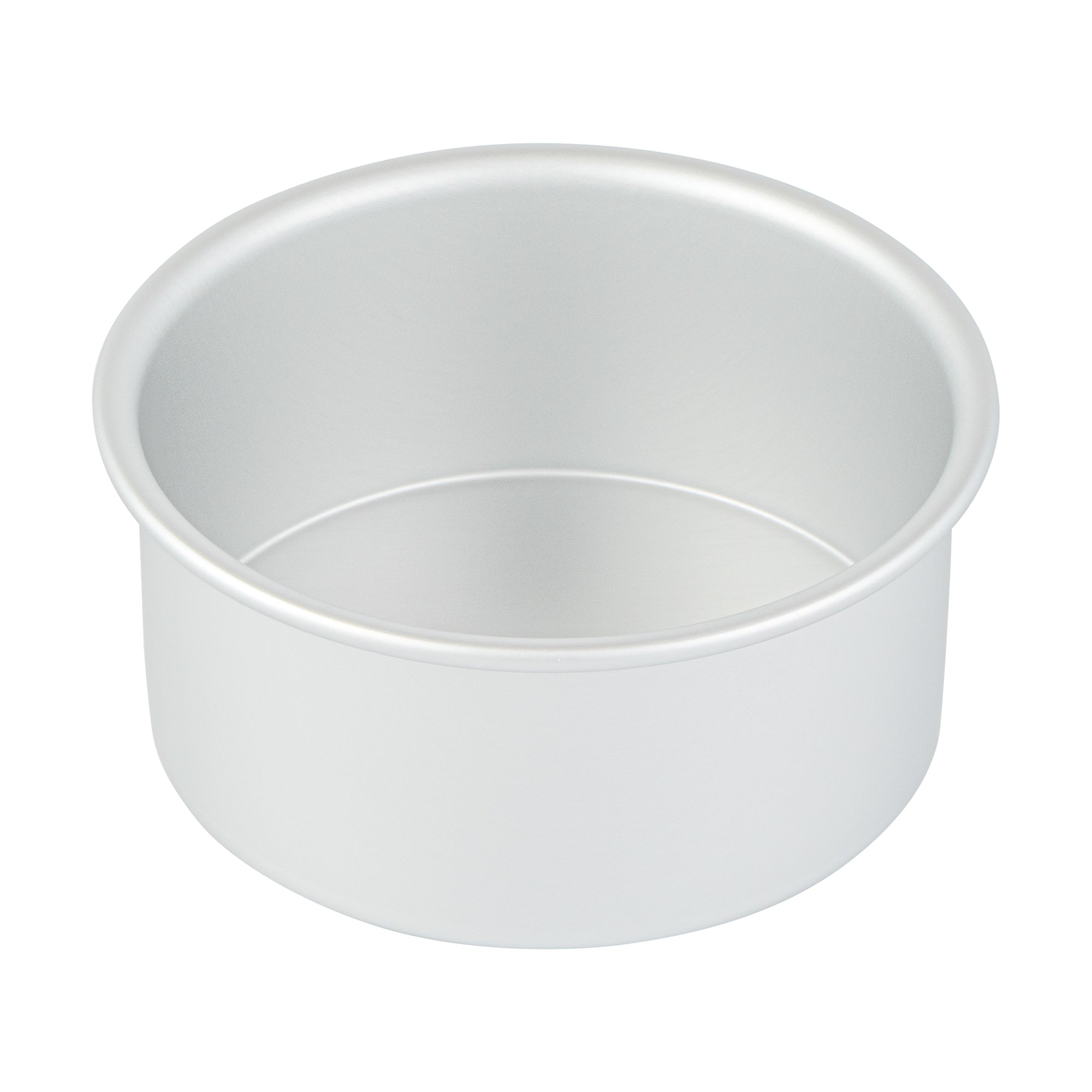 Met Lux Round Aluminum Straight-Sided Cake Pan - 6" x 6" x 3" - 12 count box