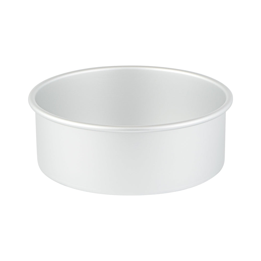 Met Lux Round Aluminum Straight-Sided Cake Pan - 8" x 8" x 3" - 1 count box