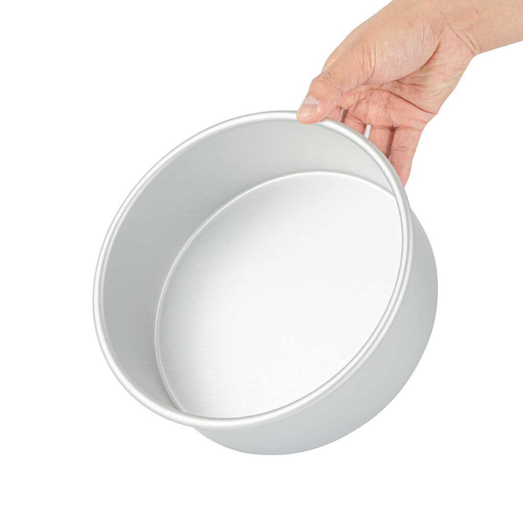 Met Lux Round Aluminum Straight-Sided Cake Pan - 8" x 8" x 3" - 12 count box