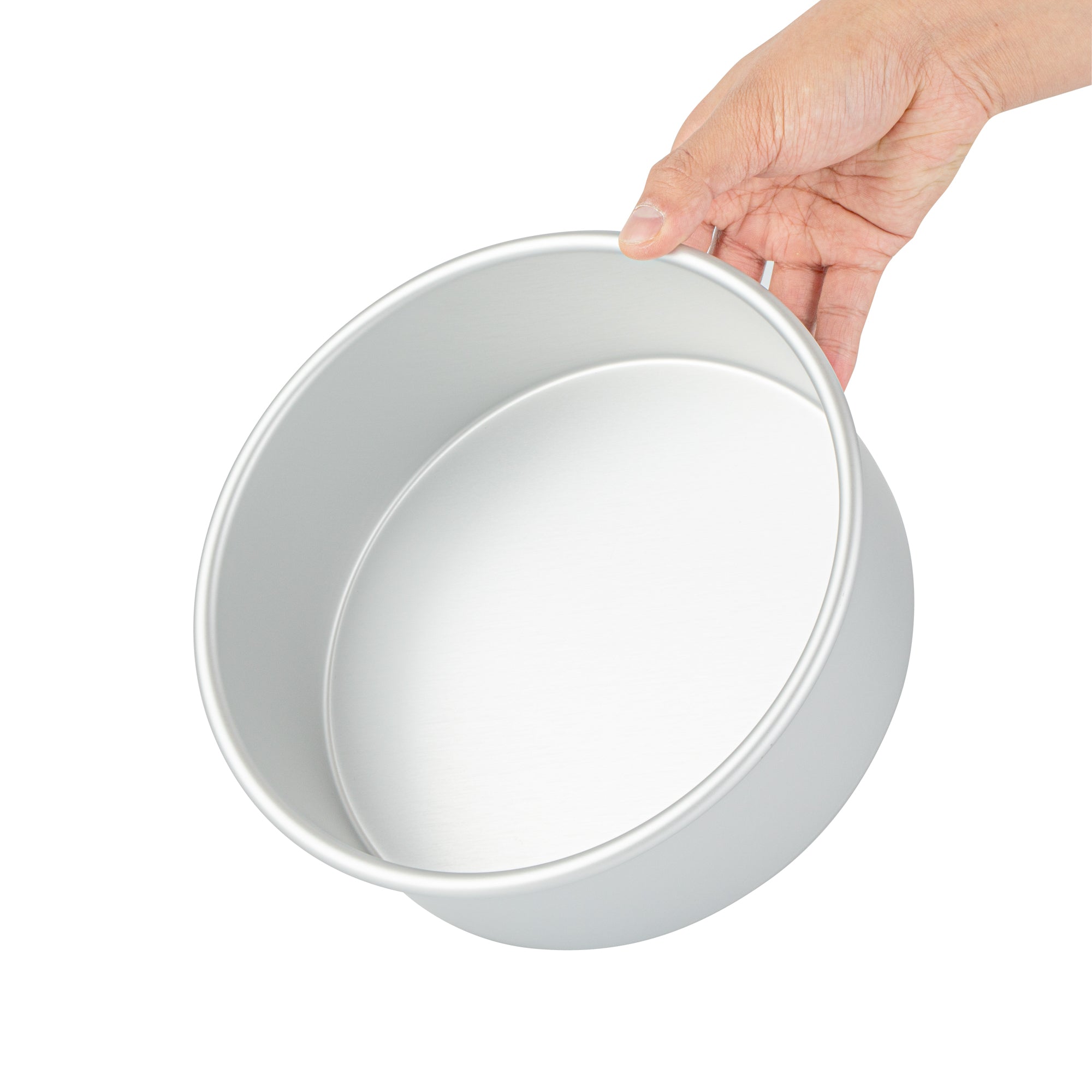 Met Lux Round Aluminum Straight-Sided Cake Pan - 8" x 8" x 3" - 12 count box