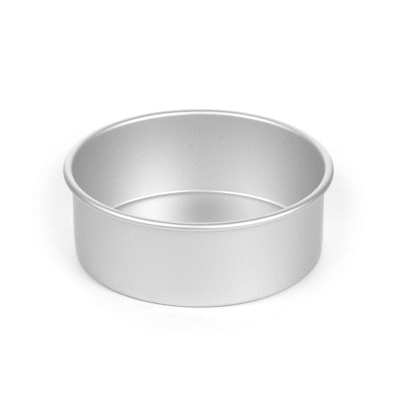 Met Lux Round Aluminum Straight-Sided Cake Pan - 8" x 8" x 3" - 12 count box
