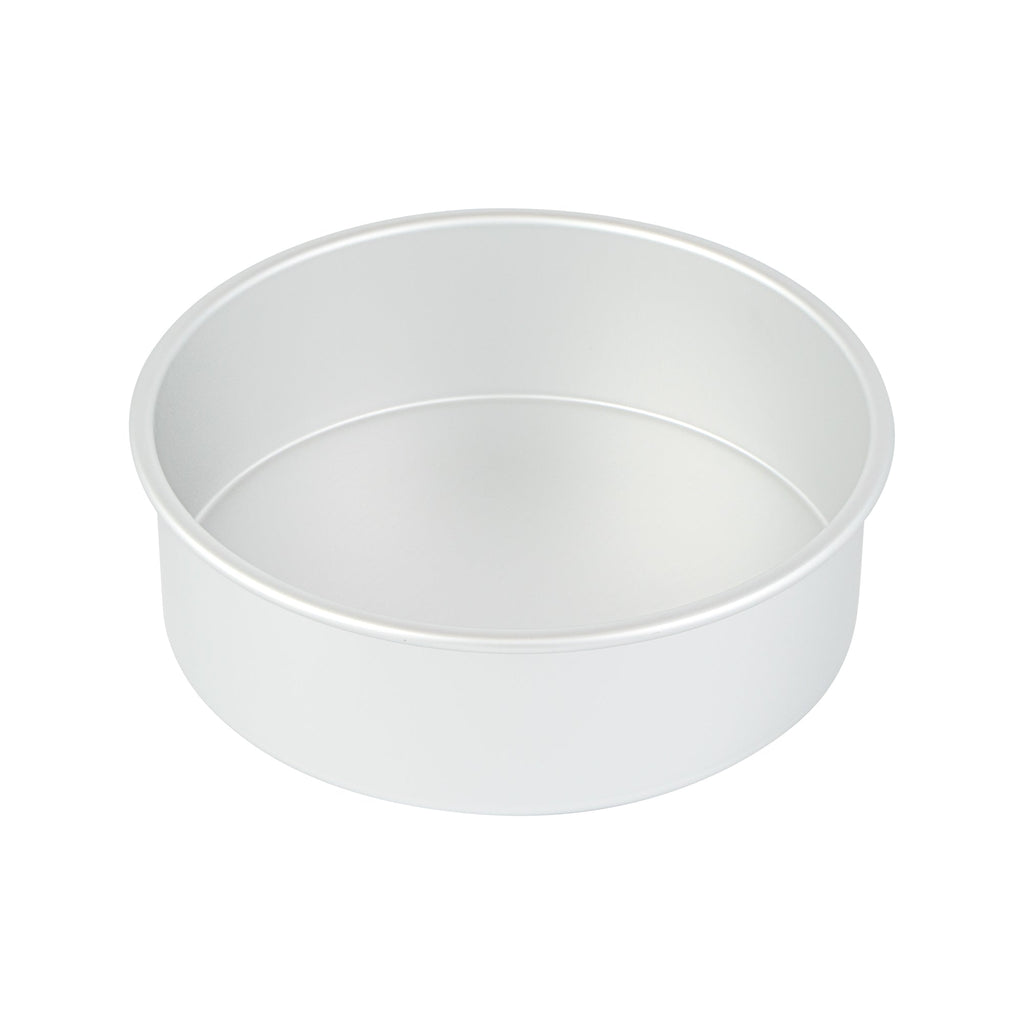 Met Lux Round Aluminum Straight-Sided Cake Pan - 9" x 9" x 3" - 12 count box