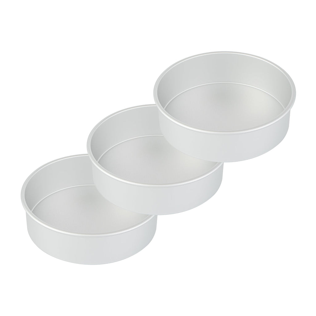 Met Lux Round Aluminum Straight-Sided Cake Pan - 10" x 10" x 3" - 1 count box