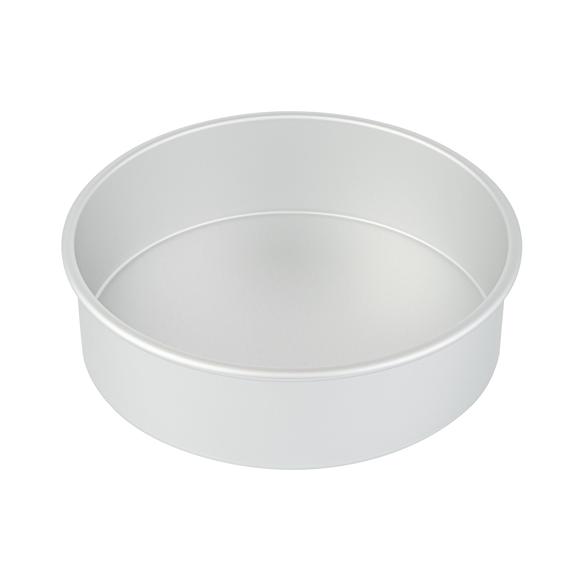 Met Lux Round Aluminum Straight-Sided Cake Pan - 10" x 10" x 3" - 12 count box