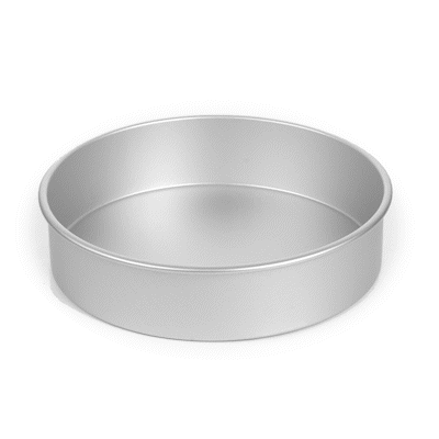 Met Lux Round Aluminum Straight-Sided Cake Pan - 12" x 12" x 3" - 12 count box
