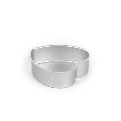 Met Lux Heart Aluminum Cake Pan - 6" x 6" x 2" - 1 count box