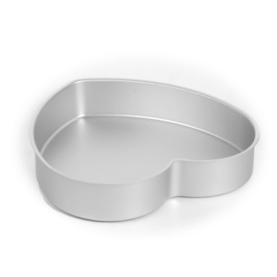 Met Lux Heart Aluminum Cake Pan - 10" x 10" x 2" - 1 count box