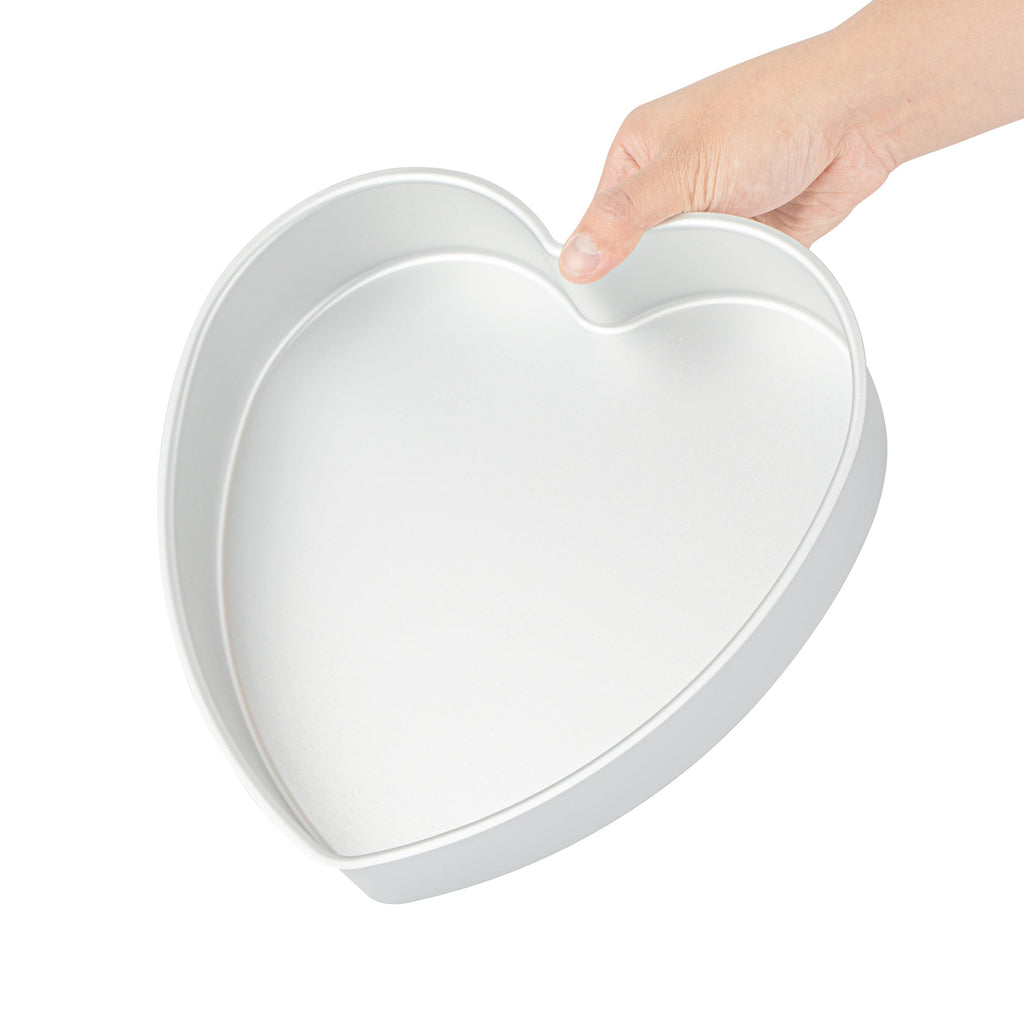 Met Lux Heart Aluminum Cake Pan - 10" x 10" x 2" - 12 count box