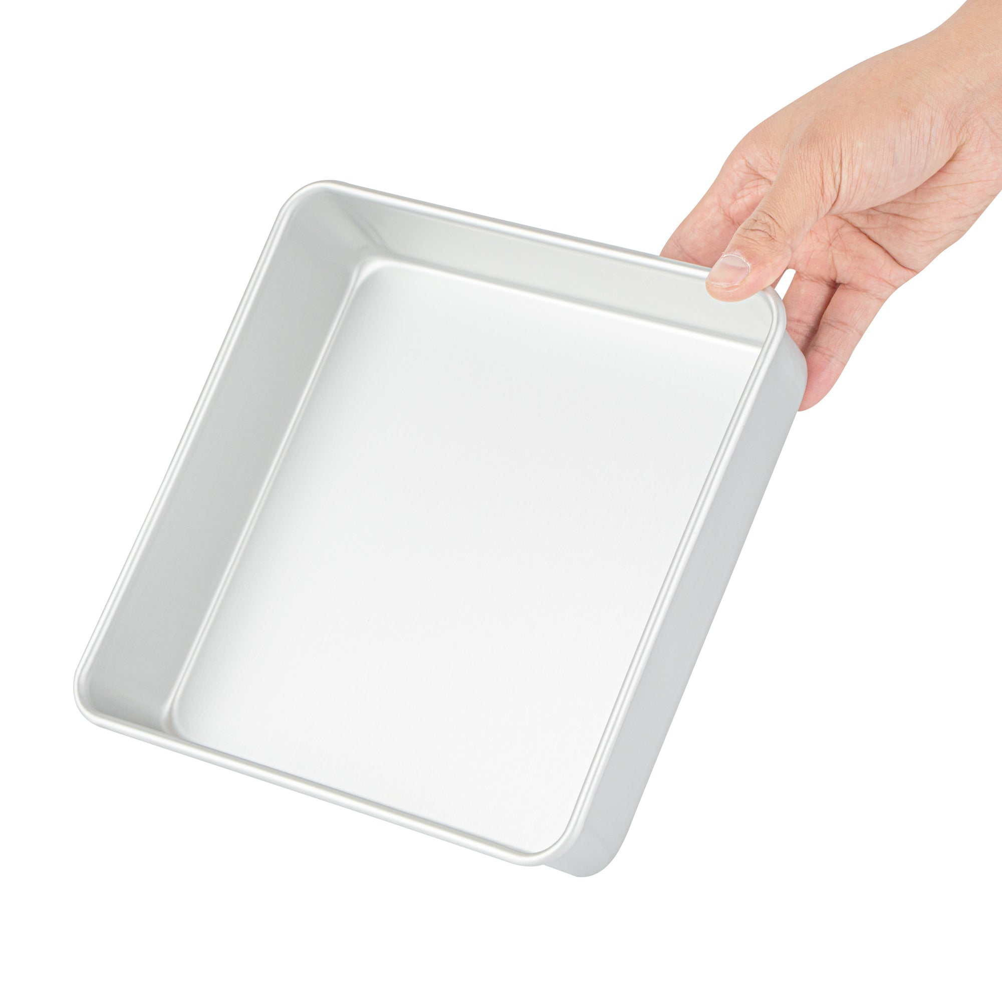 Met Lux Square Aluminum Cake Pan - 8" x 8" x 2" - 12 count box