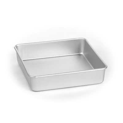 Met Lux Square Aluminum Cake Pan - 8" x 8" x 2" - 12 count box