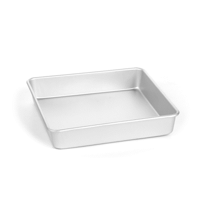 Met Lux Square Aluminum Cake Pan - 10" x 10" x 2" - 12 count box