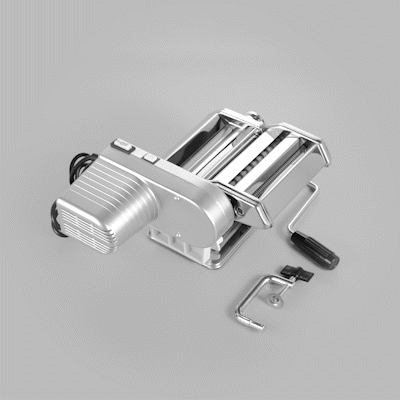 Met Lux Stainless Steel Electric Hybrid Pasta Machine - with 2-Speed Motor, 110V - 1 count box