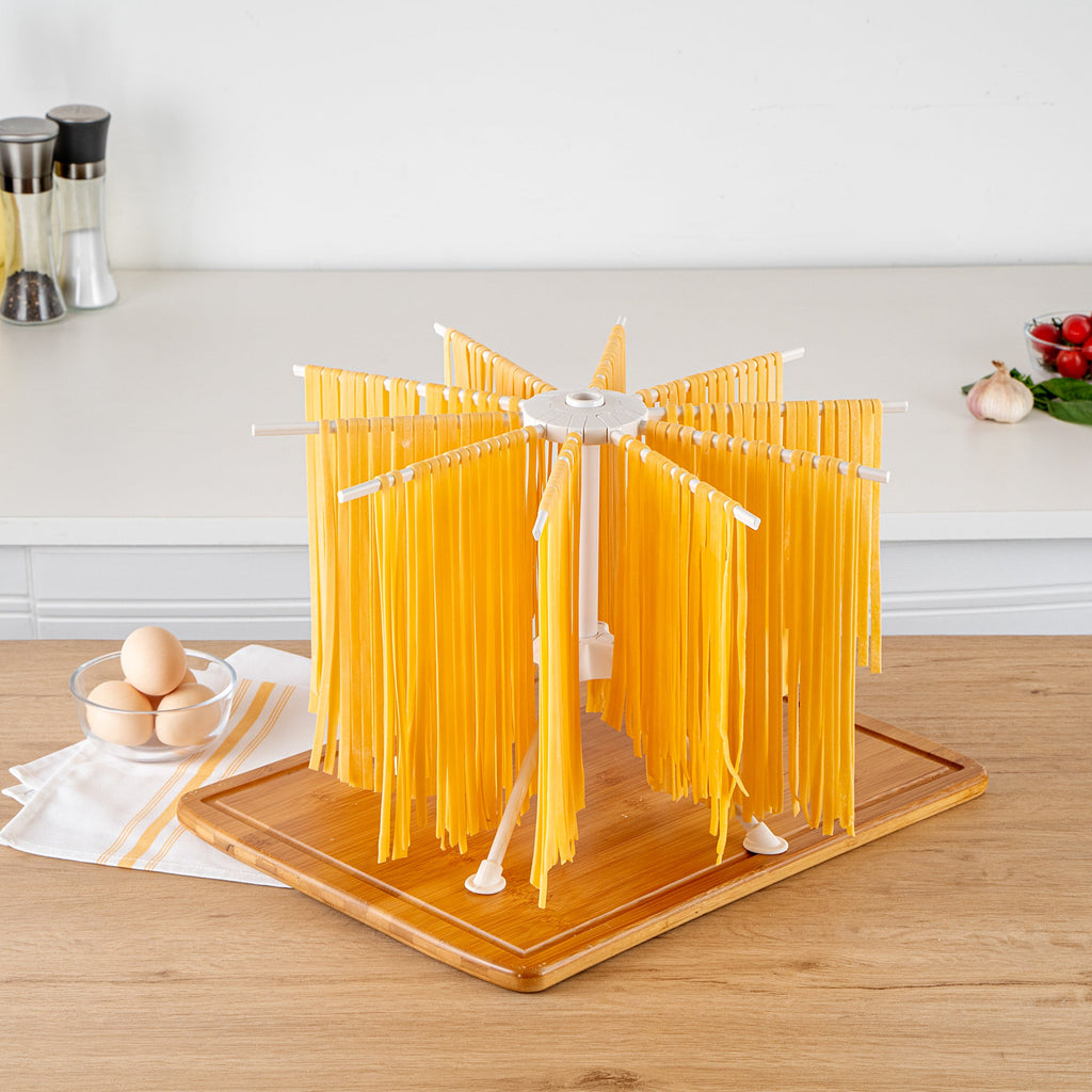 Met Lux 10 lb White Plastic Pasta Drying Rack - with 10 arms, Collapsible - 11" - 1 count box