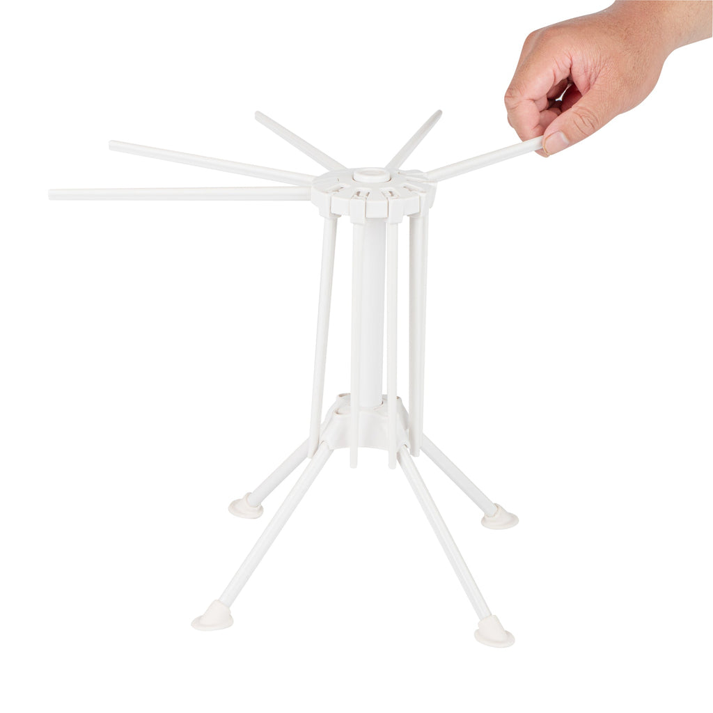 Met Lux 10 lb White Plastic Pasta Drying Rack - with 10 arms, Collapsible - 11" - 1 count box