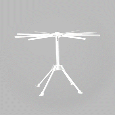 Met Lux 10 lb White Plastic Pasta Drying Rack - with 10 arms, Collapsible - 11" - 1 count box