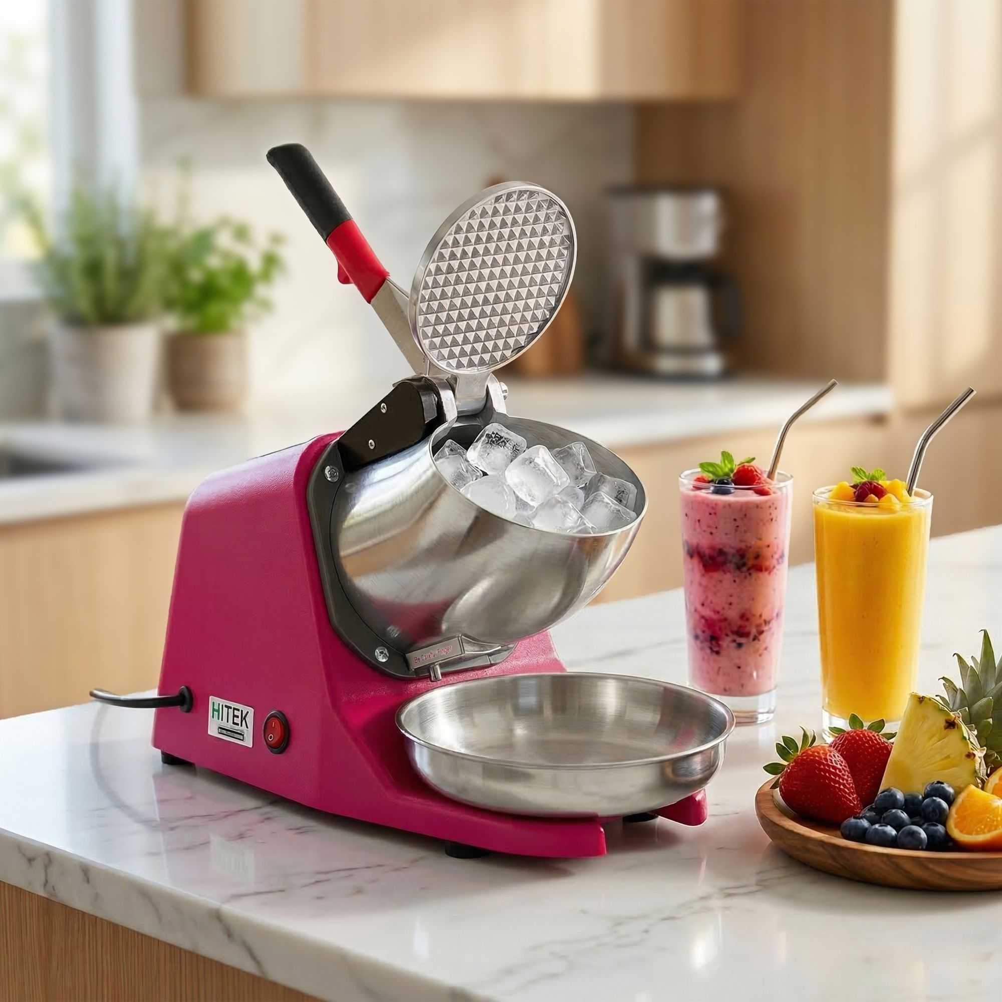 Hi Tek Pink Countertop Ice Crusher - 110V, 350W - 1 count box