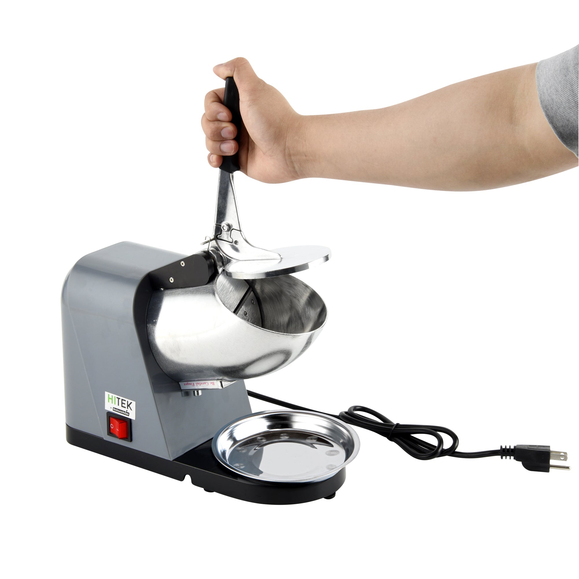 Hi Tek Gray Countertop Ice Crusher - Detachable Inlet & Bowl, 110V, 350W - 1 count box