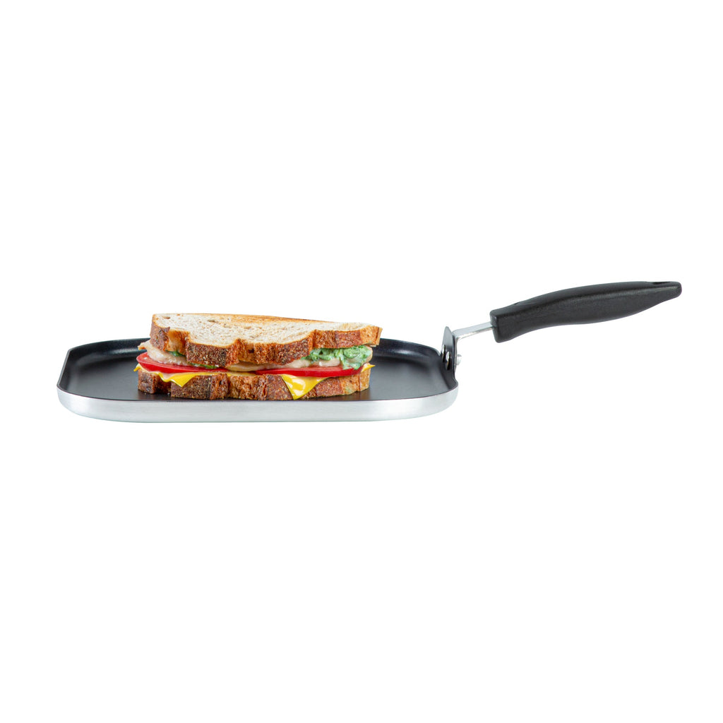 Met Lux Square Aluminum Griddle - Non-Stick, with Bakelite Handles - 11" - 1 count box