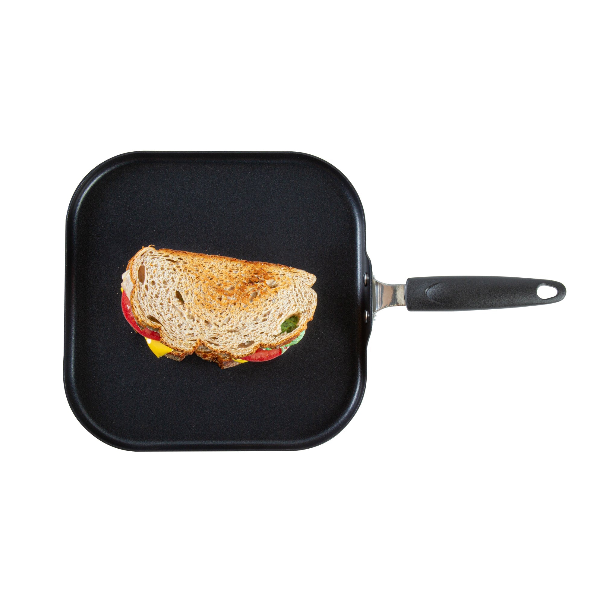 Met Lux Square Aluminum Griddle - Non-Stick, with Bakelite Handles - 11" - 10 count box