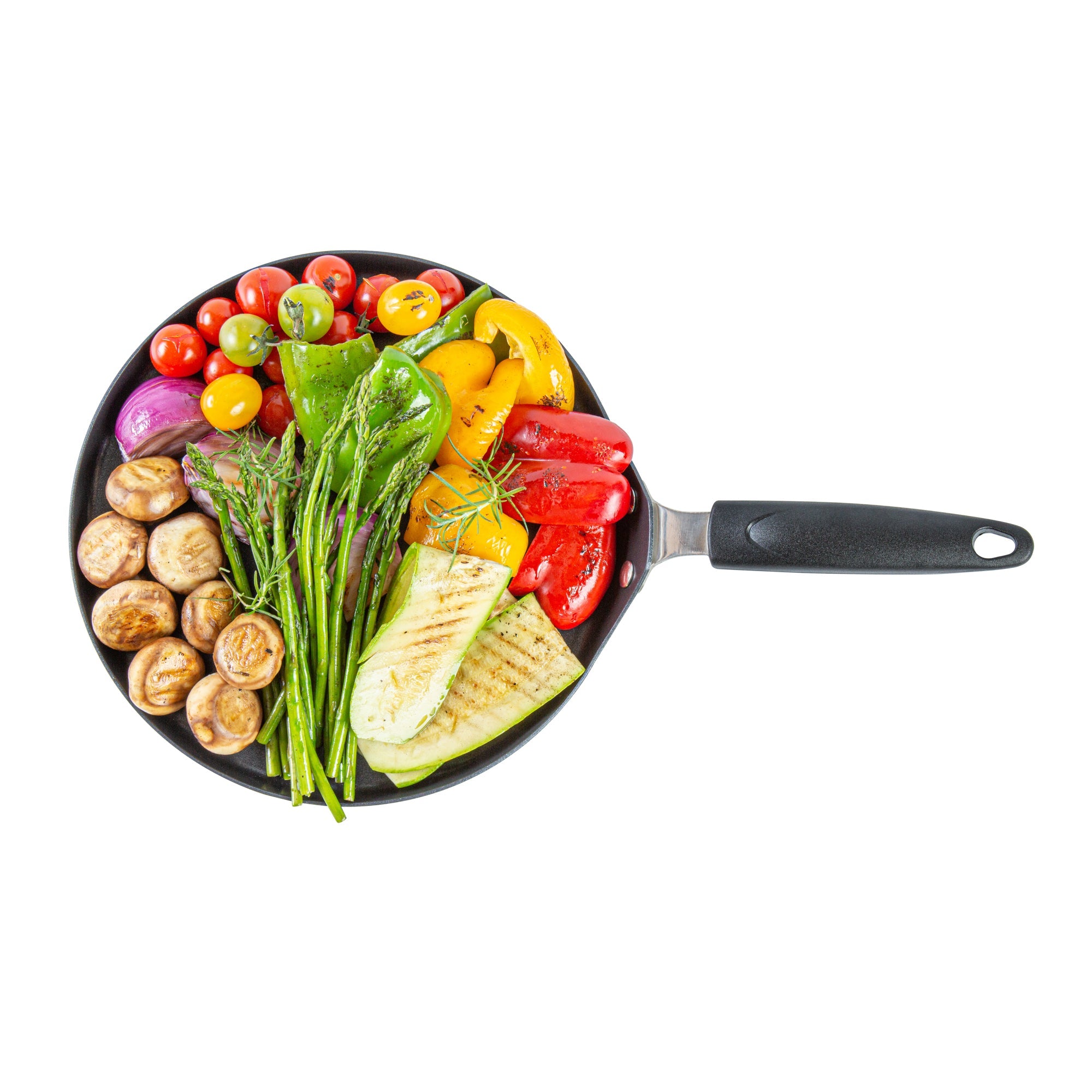 Met Lux Round Aluminum Griddle - Non-Stick, with Bakelite Handles - 10" - 10 count box