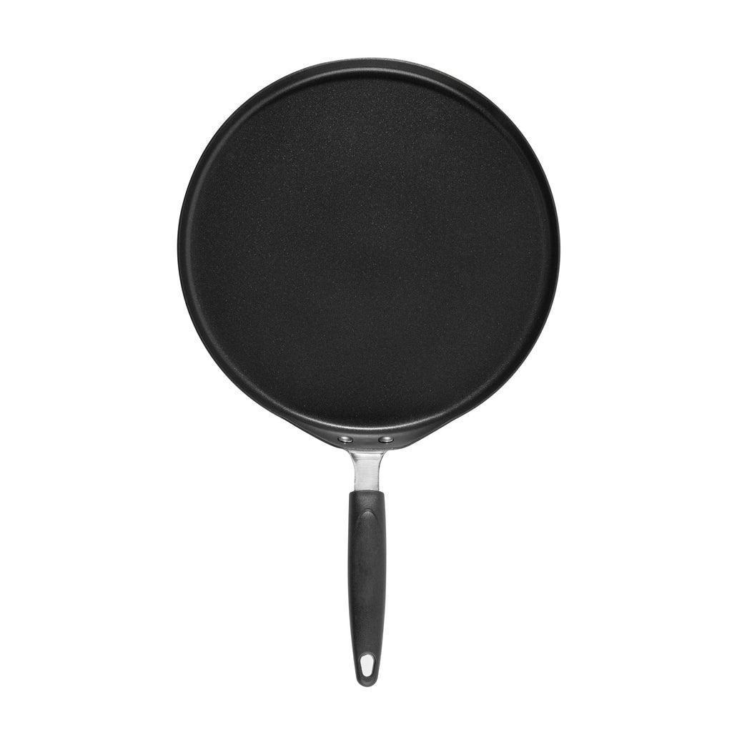 Met Lux Round Aluminum Griddle - Non-Stick, with Bakelite Handles - 12" - 10 count box