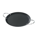 Met Lux Round Carbon Steel Griddle - Non-Stick, with Chrome Handles - 9" - 10 count box