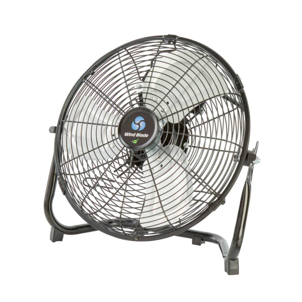 Wind Blade 3-Speed Industrial Floor Fan - Tilt Head, 1/18 HP, 1,680 CFM - 12" - 1 count box