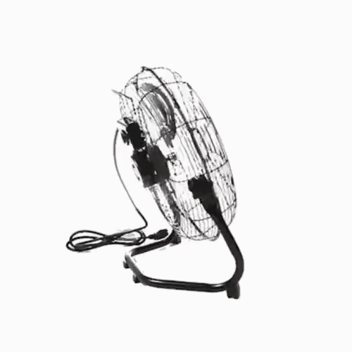 Wind Blade 3-Speed Industrial Floor Fan - Tilt Head, 1/13 HP, 2,450 CFM - 14" - 1 count box