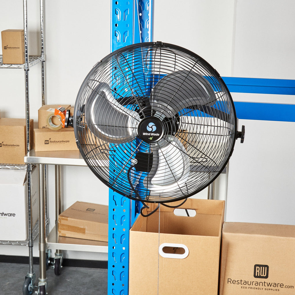 Wind Blade 3-Speed Industrial Wall-Mount Fan - Tilt Head, 1/7 HP, 4,020 CFM - 18" - 1 count box