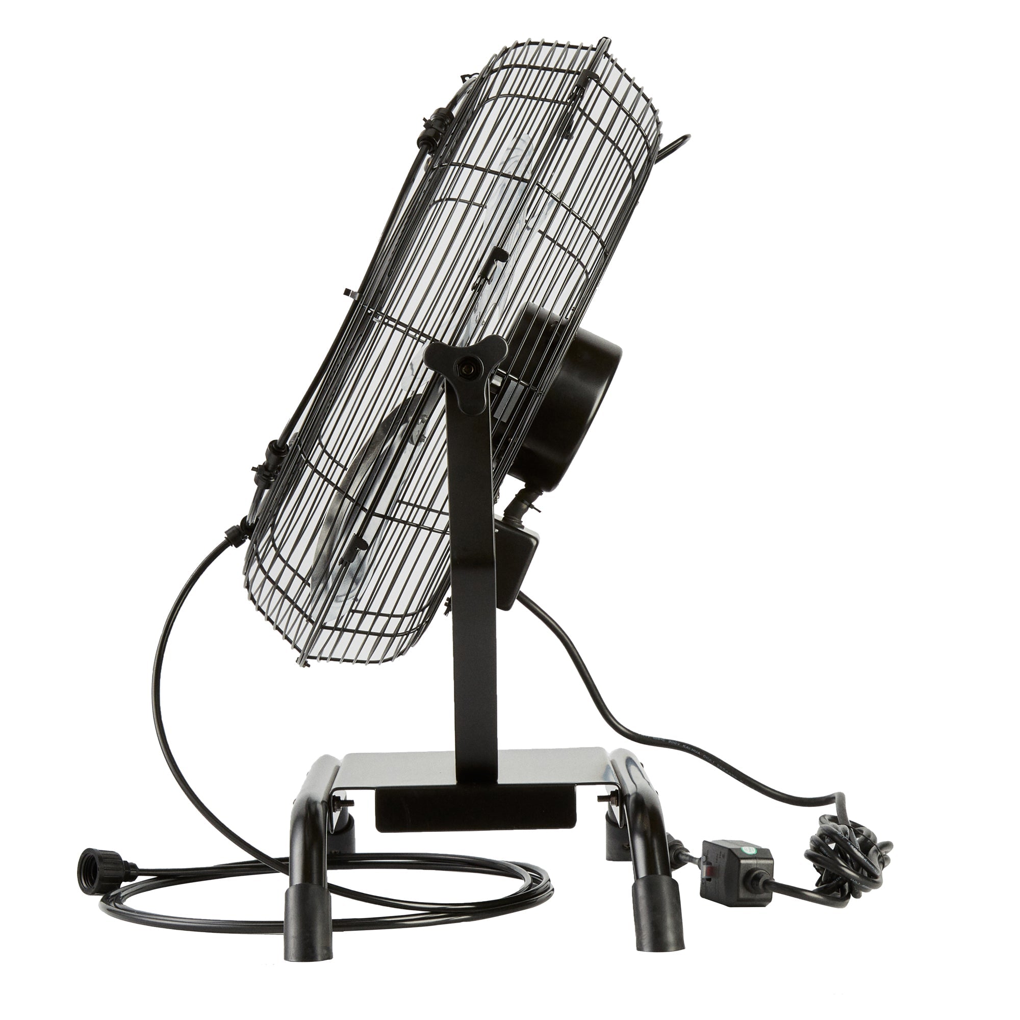 Wind Blade 3-Speed Industrial Floor / Wall-Mount Fan - with Misting Kit, 1/7 HP, 4,020 CFM - 18" - 1 count box