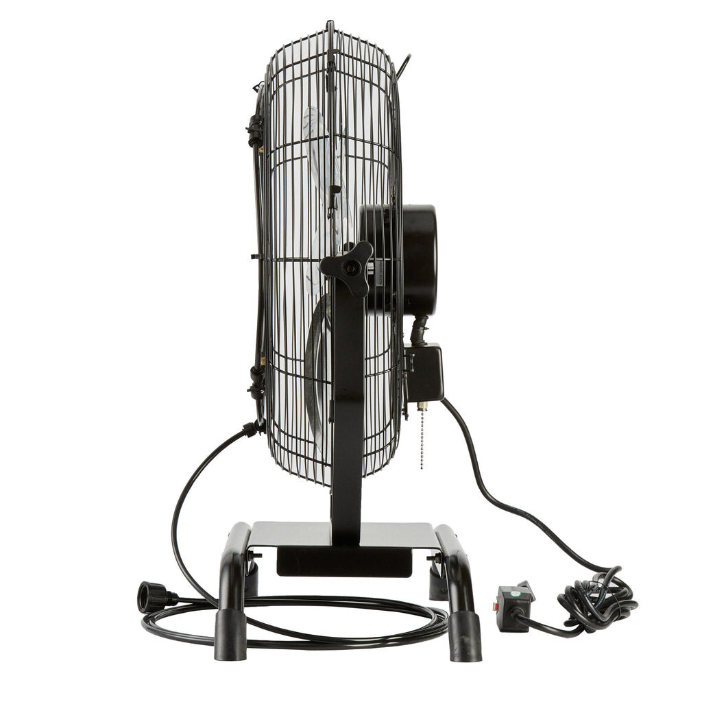 Wind Blade 3-Speed Industrial Floor / Wall-Mount Fan - with Misting Kit, 1/7 HP, 4,020 CFM - 18" - 1 count box