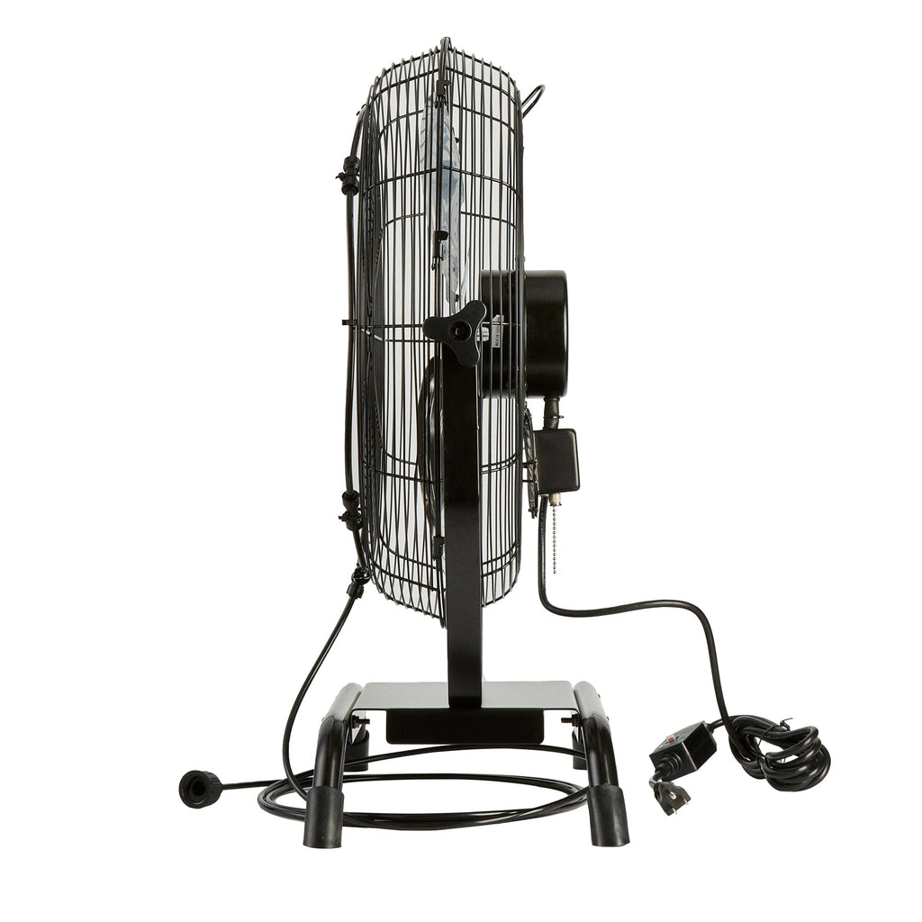 Wind Blade 3-Speed Industrial Floor / Wall-Mount Fan - with Misting Kit, 1/6 HP, 4,650 CFM - 20" - 1 count box