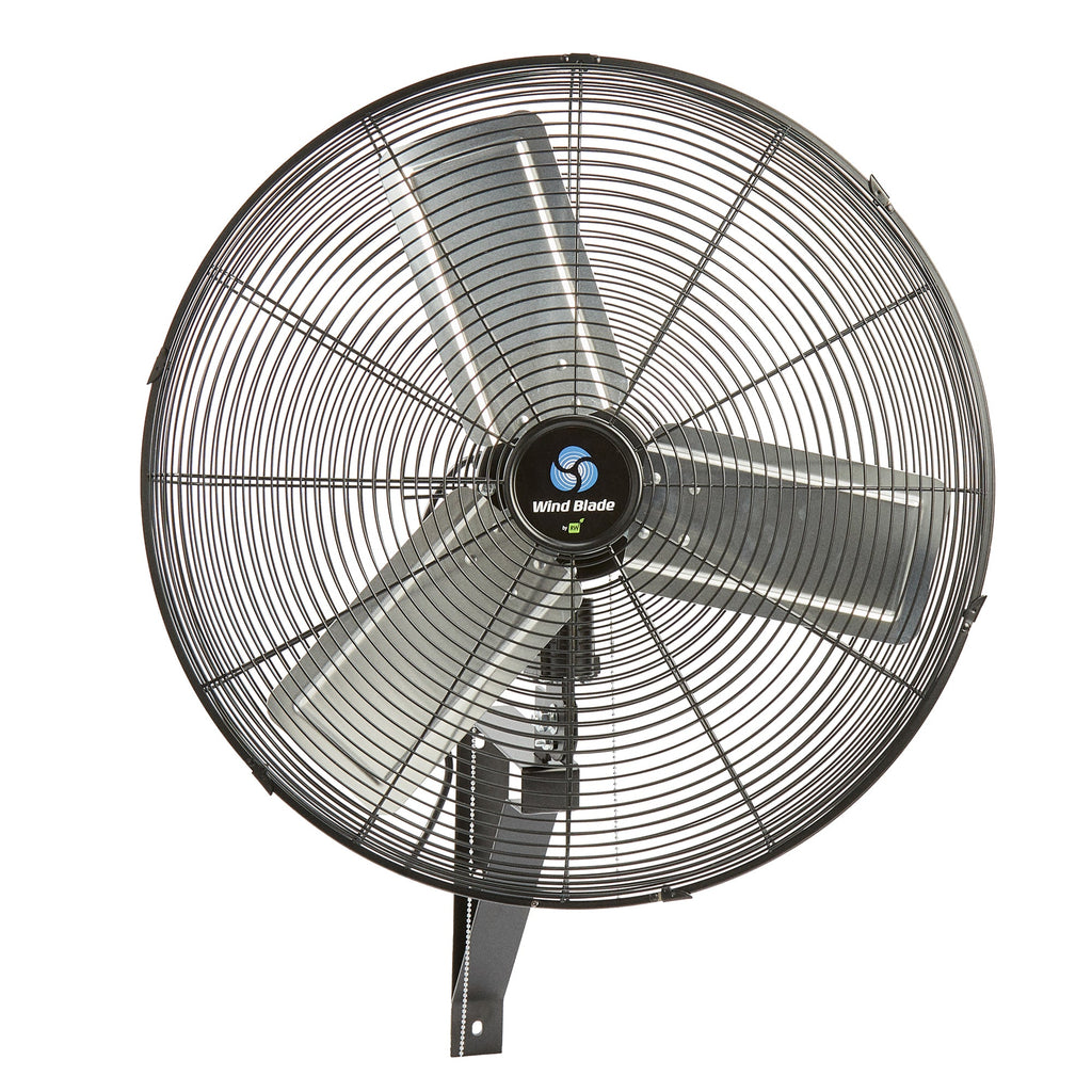 Wind Blade 3-Speed Oscillating Industrial Wall-Mount Fan - Tilt Head, 1/4 HP, 6,550 CFM - 24" - 1 count box