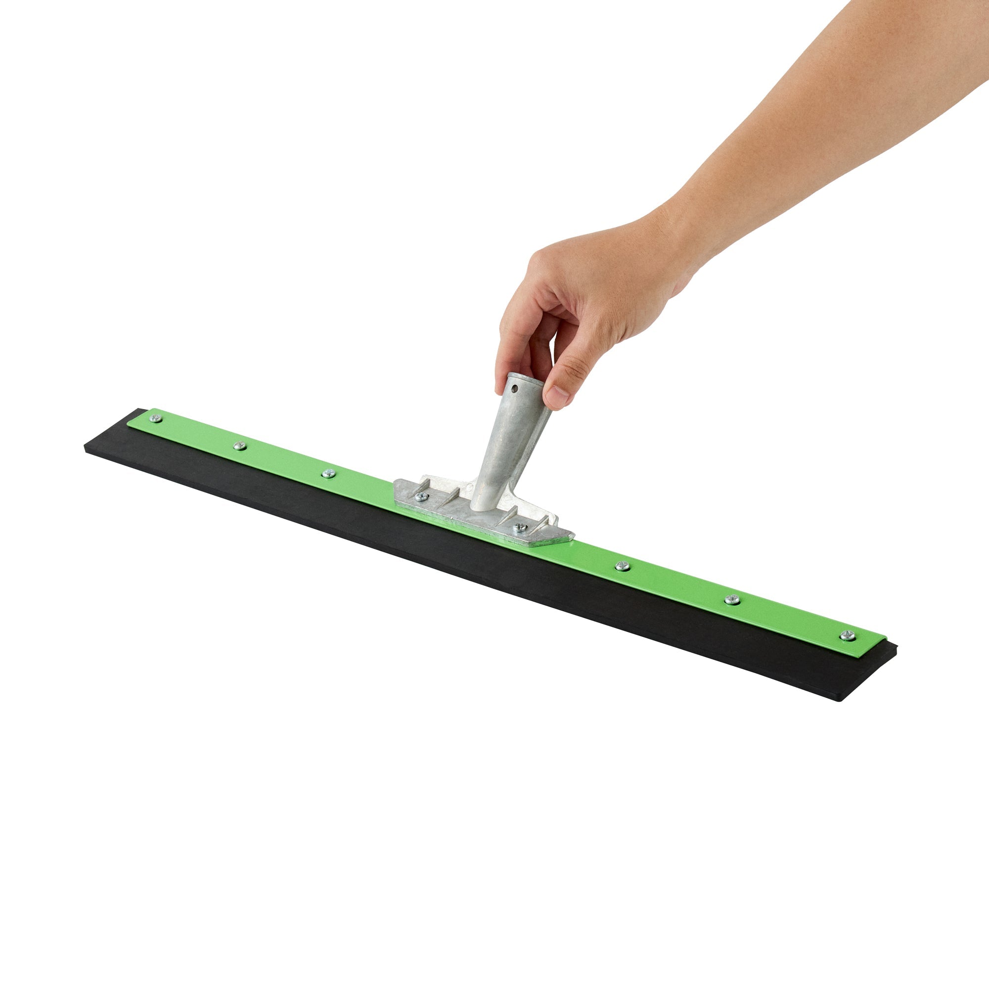 Clean Tek Professional Green Steel Heavy-Duty Floor Squeegee - 24" - 1 count box