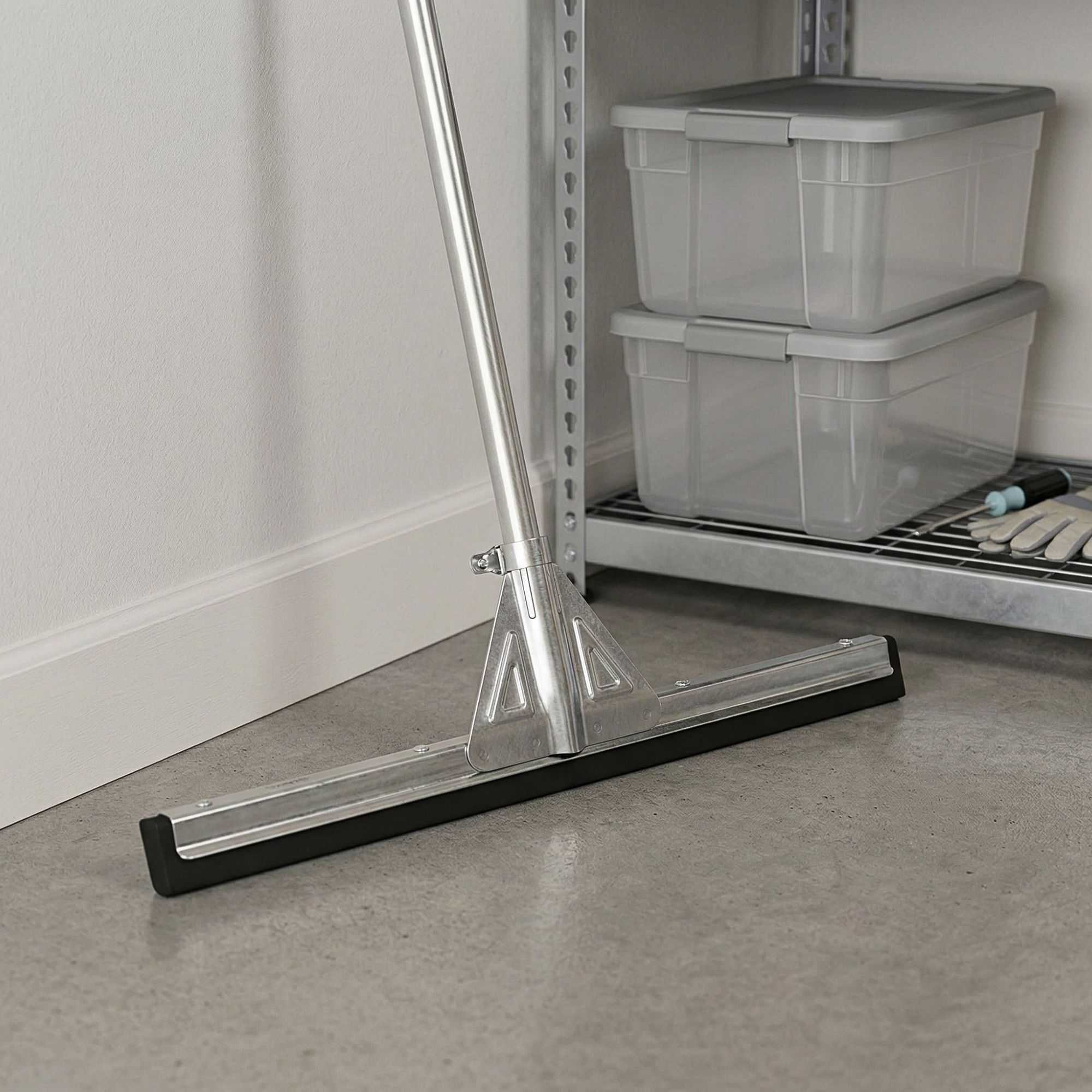 Clean Tek Professional Steel Heavy-Duty Floor Squeegee - Double Rubber - 21 3/4" - 1 count box