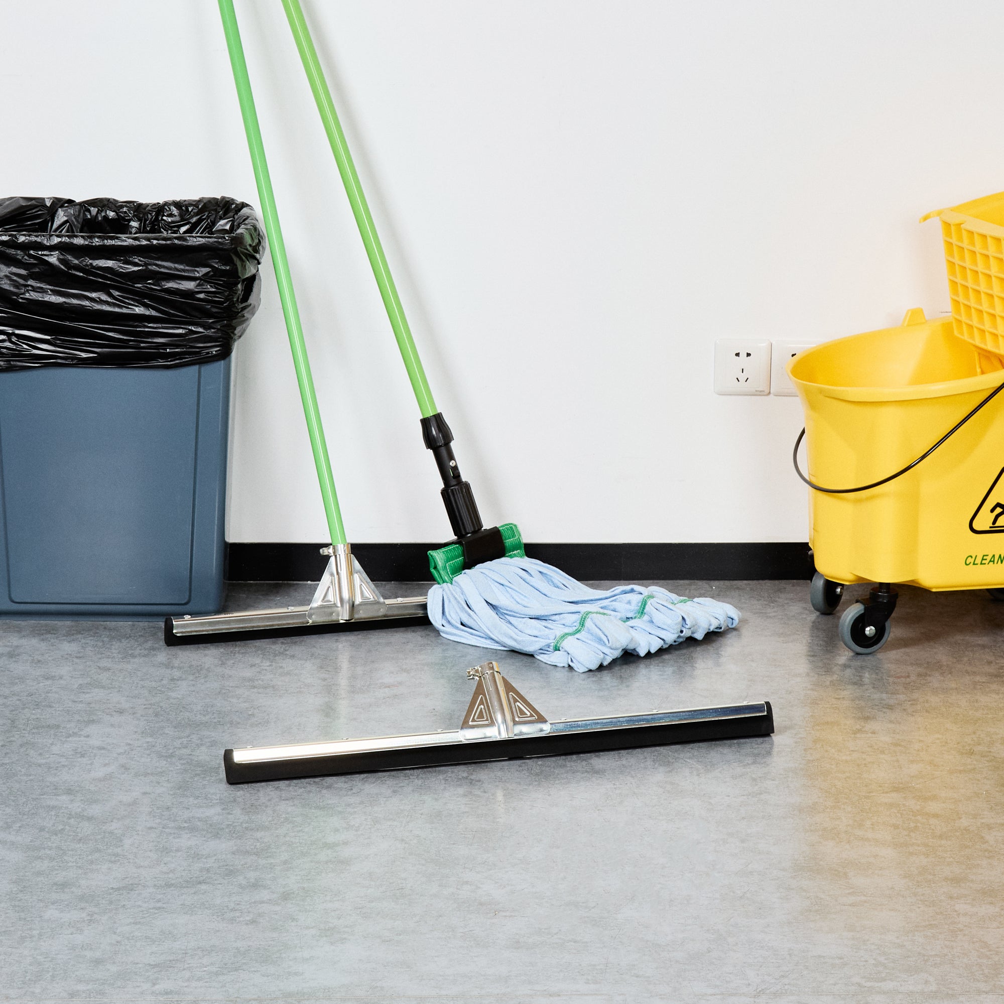 Clean Tek Professional Steel Heavy-Duty Floor Squeegee - Double Rubber - 30" - 1 count box