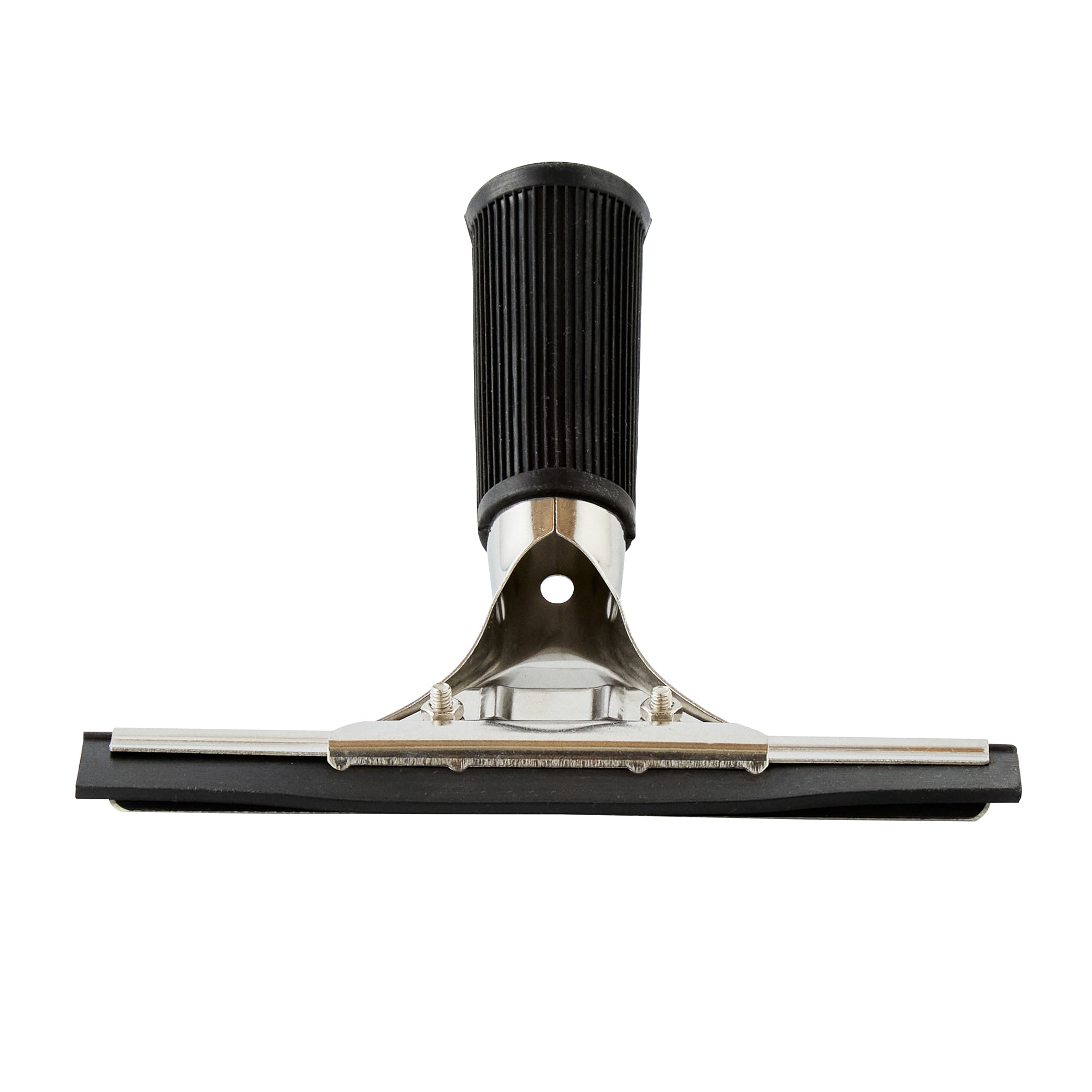 Clean Tek Professional Stainless Steel Window Squeegee - with Black Rubber Grip - 6" - 1 count box